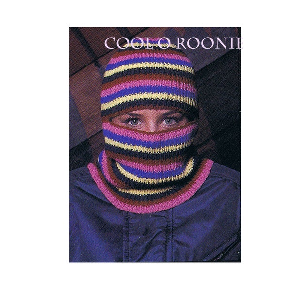 Balaclava Knitting Pattern - Winter Knit Hat Pattern - Face Protection - PDF Knitting Pattern