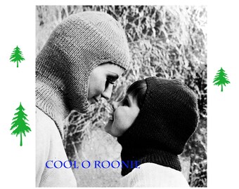 Knitting Pattern, Helmet Women Kids, Cuffed Hats & Mittens Knitting, Winter Wear, Balaclava, PDF Knitting Pattern