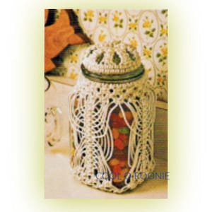 Macrame Pattern Apothecary Jar Kitchen Home Decor Almost Free PDF Macrame Pattern Instant Download