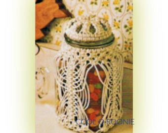 Macrame Pattern Apothecary Jar Kitchen Home Decor Almost Free PDF Macrame Pattern Instant Download