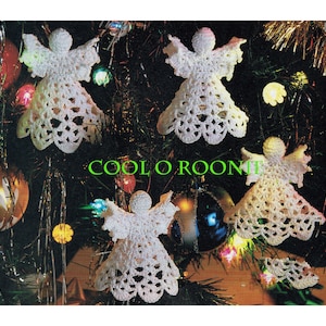 Christmas Angels Crochet Pattern - Tree Ornament Crochet - PDF Crochet Pattern Instant Download