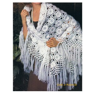 Crochet Pattern Shawl Women's Flower Shawl Ladies Wrap PDF Crochet Pattern Instant Download Digital Pattern