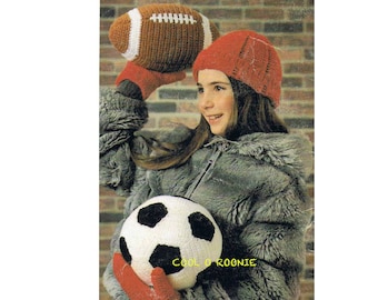 Football and Soccer Ball Crochet Pattern Vintage 1970's PDF Crochet Pattern Instant Download