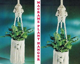 PDF Macrame Plant Hanger Pattern - Vintage 1970's Macrame Digital Pattern