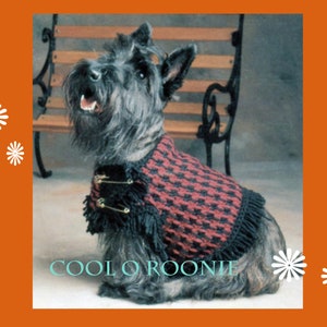 Crochet Dog Sweater Pattern - Houndstooth Sweater Dog Jumper - PDF Crochet Pattern