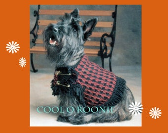 Crochet Dog Sweater Pattern - Houndstooth Sweater Dog Jumper - PDF Crochet Pattern