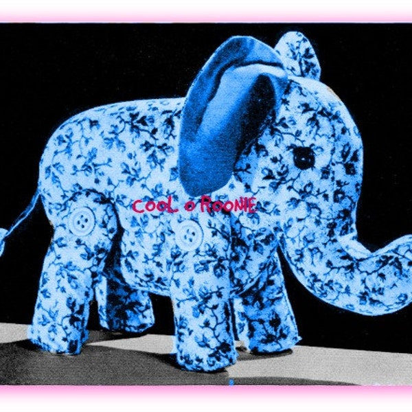 Elephant Sewing Pattern 1940's Vintage Stuffed Toy PDF Sewing Pattern Instant Download on Etsy