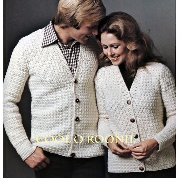 CROCHET Cardigan Pattern Womens and Mens Sweater Crochet Coat Pattern - PDF Crochet Pattern