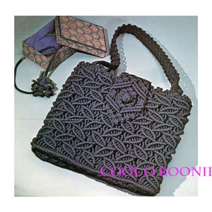 Vintage Macrame Pattern - Womens Handbag - Boho Style Bag Purse - PDF Macrame Pattern