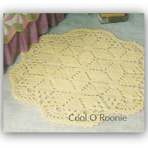 Crochet RUG Pattern Vintage 70's Home Decor Crochet Rug PDF Crochet Pattern Instant Download