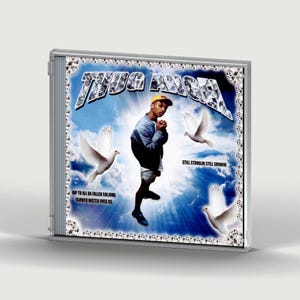 May include: A CD case featuring the title THUG ANGEL in diamond-textured letters. The cover art shows a person in a yellow cap, blue jacket, and shorts standing against a blue sky with white clouds, three white doves, and text.