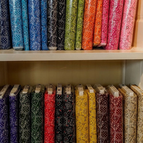 Bandana Fat Quarter Pack Pre Cut 100 Cotton Fabric Quilt 17 Etsy