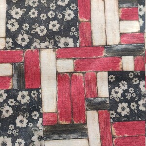 Tessuto in legno Patriotic, Country Flock, rosso, bianco e blu, 100% cotone di Springs Creative