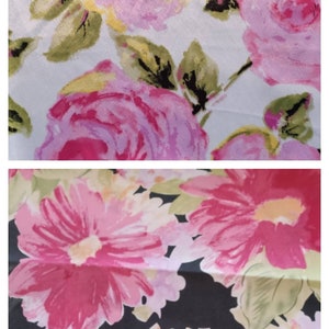Simply Silky Prints, Lg Brushstroke Floral on Black or White, Silky Charmeuse & OT, Polyester/Spandex