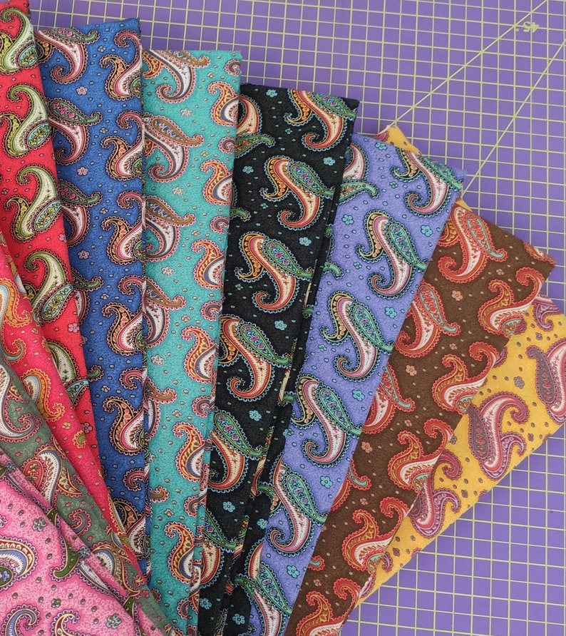 Paisley Fabric Multi-color 100% Cotton Fabric - Etsy