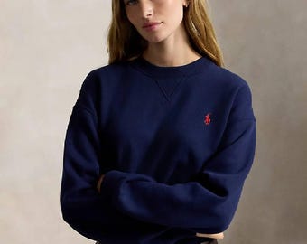 Polo Ralph Lauren Crewneck Sweatshirt | Men’s Classic Pullover | Embroidered Pony Logo | Preppy Casual Sweatshirt