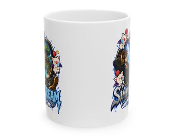 Moogle Summoner Illustration Mug | Fantasy Gamer Coffee Cup