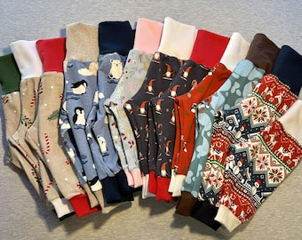 Baby Pumphose Weihnachten Hose Pinguin Schneemann Rentier Babyhose Geschenk Geburt Handmade Süß Kinderhose Weihnachtshose Nikolaus Eisbär