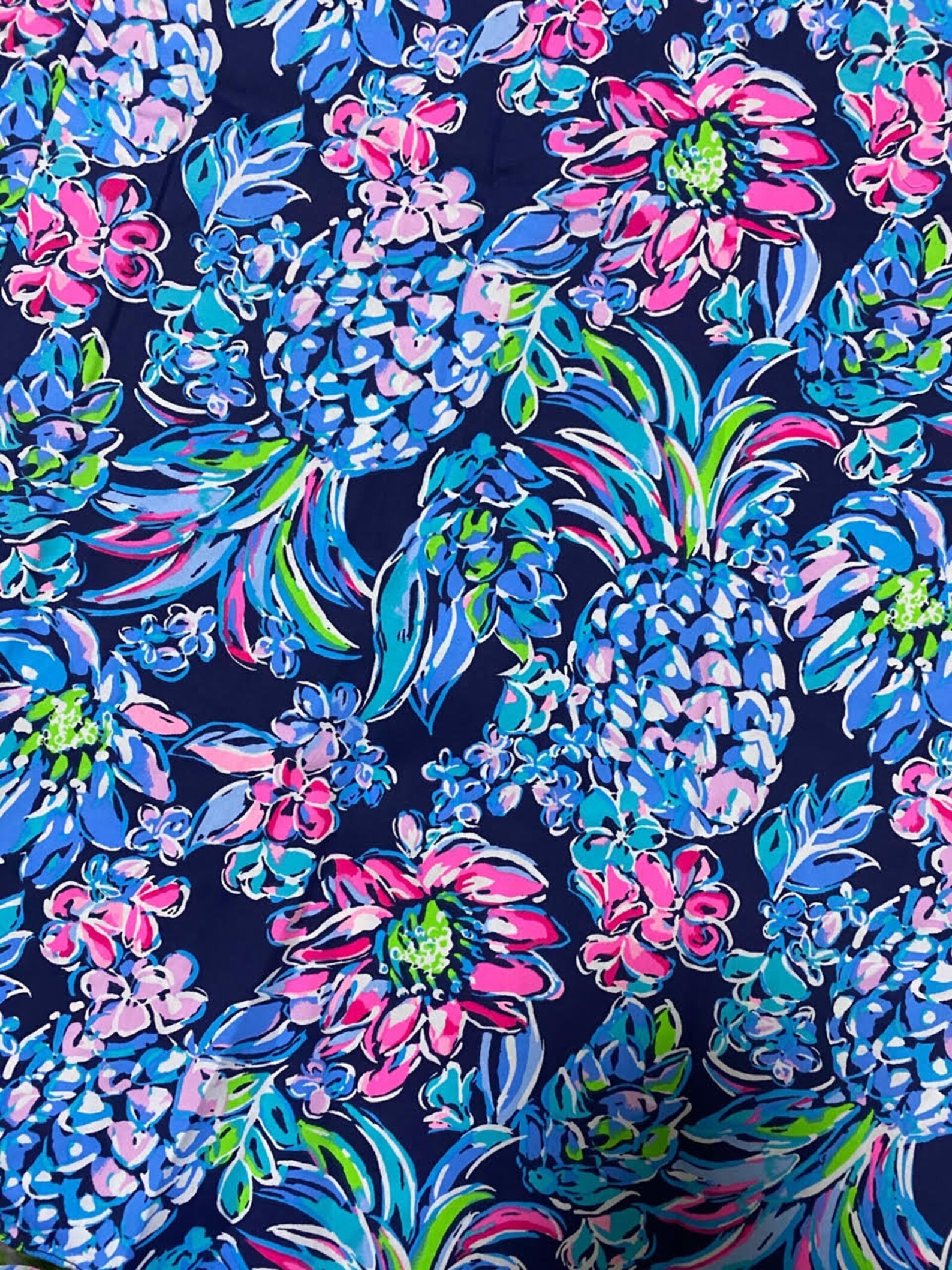 Pineapple Paradise Fabric. Fabric Yard. Pineapple Fabric. Etsy