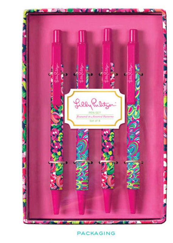 Items similar to Lilly Pulitzer Pen Set 2015 on Etsy