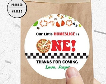 Pizza Party Stickers, Italian Party Stickers, Thank you favor, Birthday Party Labels, Pizza Birthday Party,