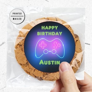 Video Game Birthday Party Stickers, Game Over! Video game sticker, Video Game Party Favor Stickers Thank You, Treat Stickers, Birthday