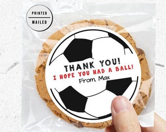 Personalized Soccer Birthday, Favor Sticker Labels, Soccer Party Favors, 1st Birthday Stickers, Thank You Stickers,