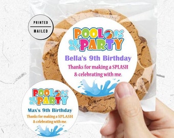 Pool Party Stickers, Hope you Had a Ball, Splash, Birthday,  Pool Party Favor Sticker, Pool Party Thank You stickers, Pool Party Birthday