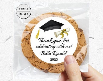 Graduation Thank You Stickers, 2023, Personalized  Graduation Candy Label, Grad Party Stickers, Graduation Favor Stickers, Class of 2023