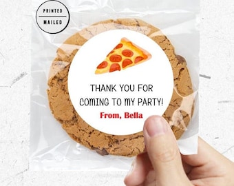 Pizza Party Stickers, Italian Party Stickers, Thank you favor, Birthday Party Labels, Pizza Birthday Party,