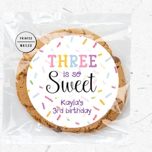 Ice Cream Stickers, Sweet Ice Cream Birthday Party Favor Stickers, Sweet One Ice Cream Birthday, Thank You Stickers, 1st Birthday, Ice Cream