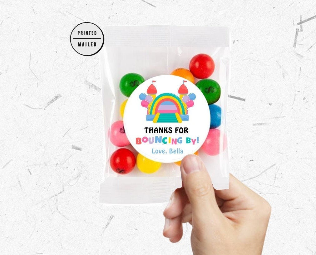 Bounce Sticker Birthday Stickers, Bounce House Birthday Party, Personalized Birthday ...