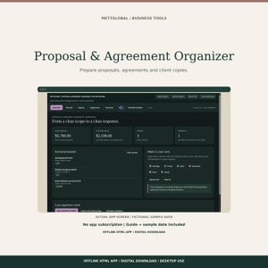 Offline Proposal and Agreement Organizer with Client Review Copies
