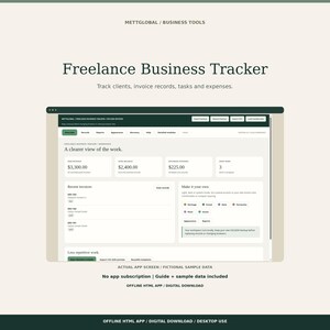 Freelance Business Tracker for Clients, Invoice Records, Projects and Expenses