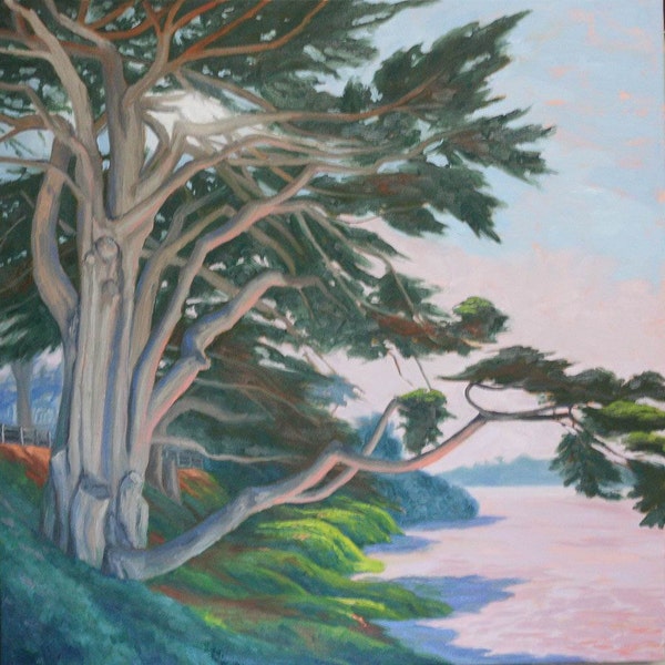 Ceramic Art Tile: Ancient Elegance, Monterey Cypress by Laurel Sherrie