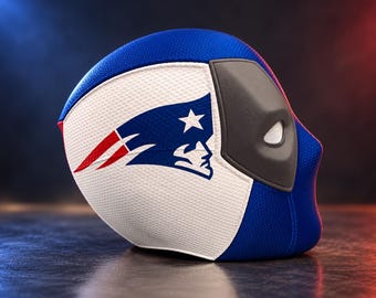 Dead Pool Football Fan Helmet - Blue White Red - Decorative Helmet / Cosplay / New England Patriots