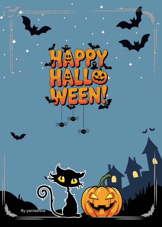 10 Halloween Invitation Templates 5x7, Spooky Party Invite Bundle, Editable Canva Pro Template, Digital Download, Instant Access Link