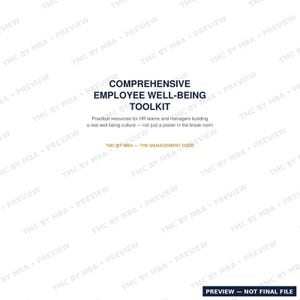 Kit integral de herramientas para el bienestar de los empleados / Kit de recursos de RR. HH. y gerentes para el bienestar en el lugar de trabajo