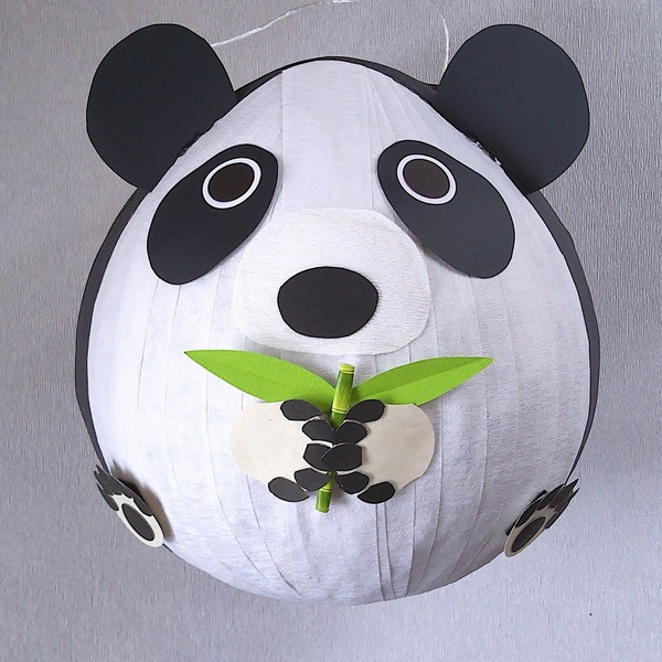 Panda Pinata With Bamboo.  Panda Birthday Party.  Zoo Party