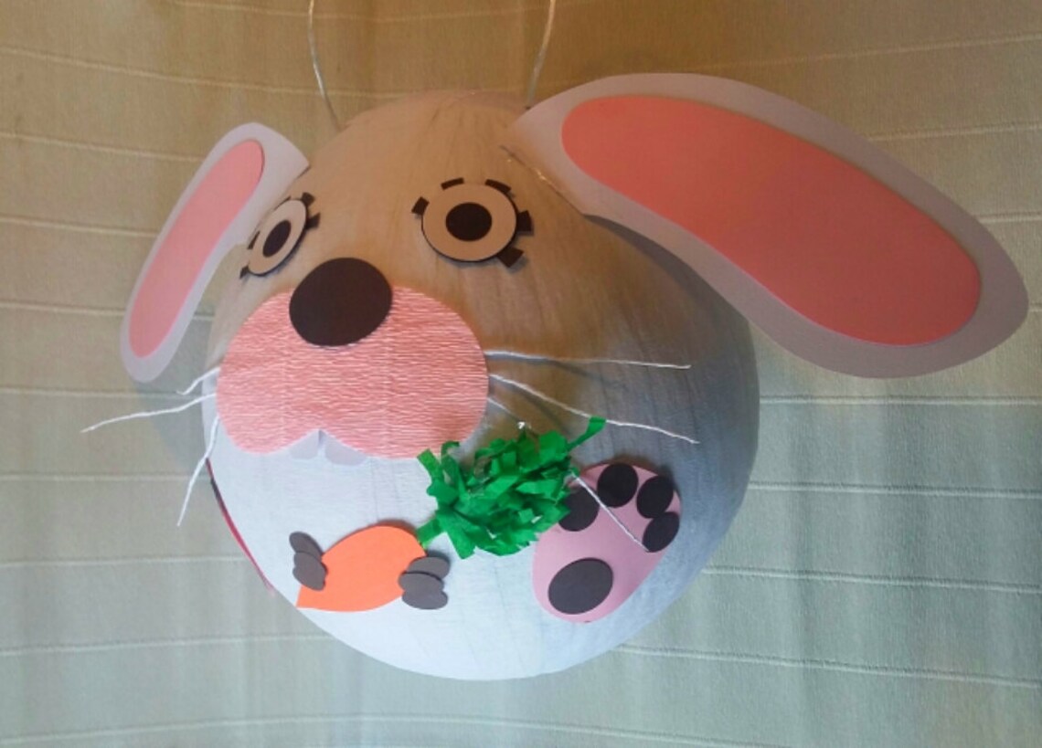 Pink Bunny Pinata - Etsy