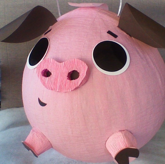 Piñata Cochon Hawaïen - Décoration Fête D'anniversaire été - Dimensions 42x32x8 Cm - Inclut Bâton, Bandeau, Confettis - Pour Enfants Filles Et Garçons
