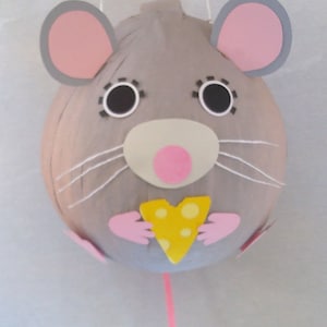 Mouse Pinata. Gray Mouse Pinata With Cheese