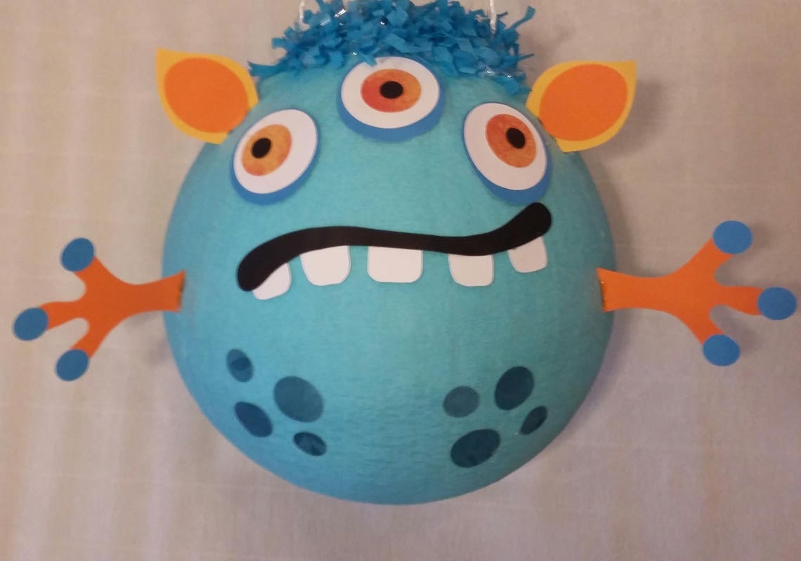 Blue Monster Pinata - Etsy