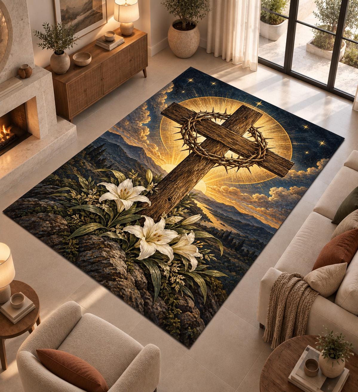 Vintage Jesus Rug - Etsy