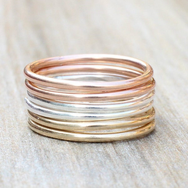 Stacking Rings // Create Your Own Stacking Ring Set // Sterling Silver, Rose Gold Filled or Yellow Gold Filled Stackable Rings