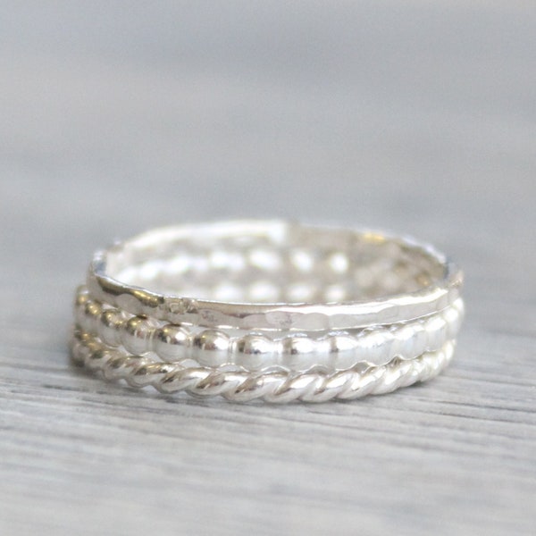 Twisted Silver Ring - Etsy