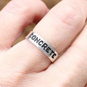 Engraved Sterling Silver Ring: 5mm Personalized Band