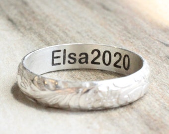 Custom Ring Engraving ONLY // Inside or Outside Ring Engraving // Pesonalized Name or Date Engraving // ENGRAVING ONLY ring not included