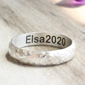 Custom Ring Engraving ONLY // Inside or Outside Ring Engraving // Pesonalized Name or Date Engraving // ENGRAVING ONLY ring not included