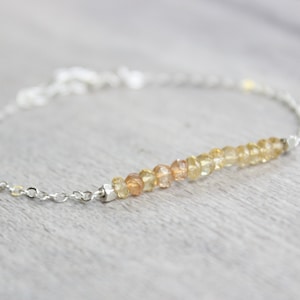 Citrine Bracelet // .925 Sterling Silver Citrine Bracelet // November Birthstone Bracelet // Birthstone Jewelry // Gemstone Bracelet
